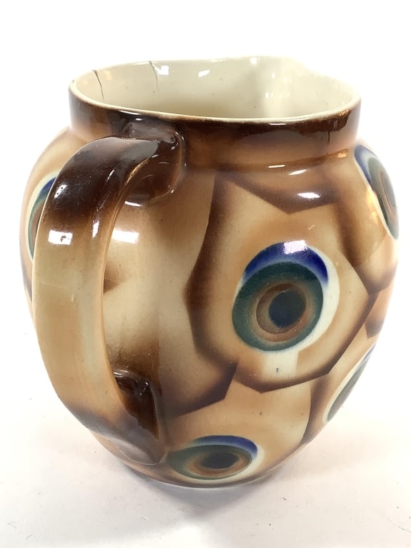 3 Pcs Cubist Pattern Czech Pottery - 13