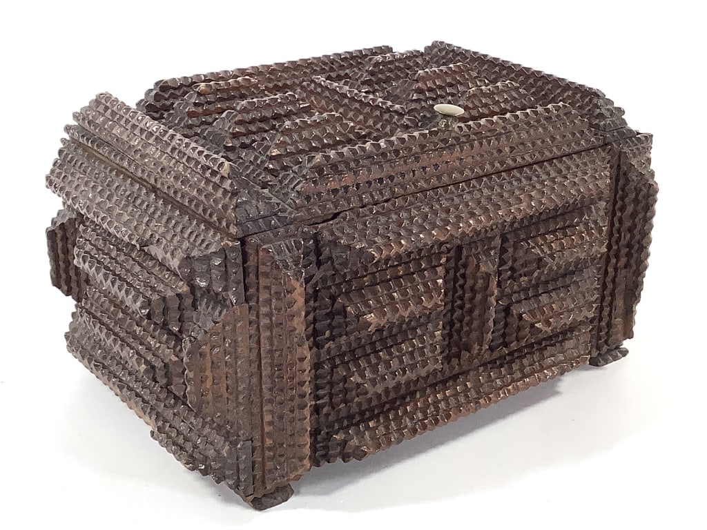 Tramp Art Treasure | Dresser Footed Box (1 of 6)