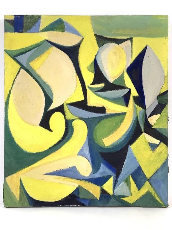 Wm Itter Unsigned Oil on Canvas Abstraction (1 of 4)