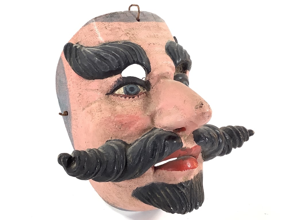 Guatemala Conquistador Carved Wood Mask (1 of 5)