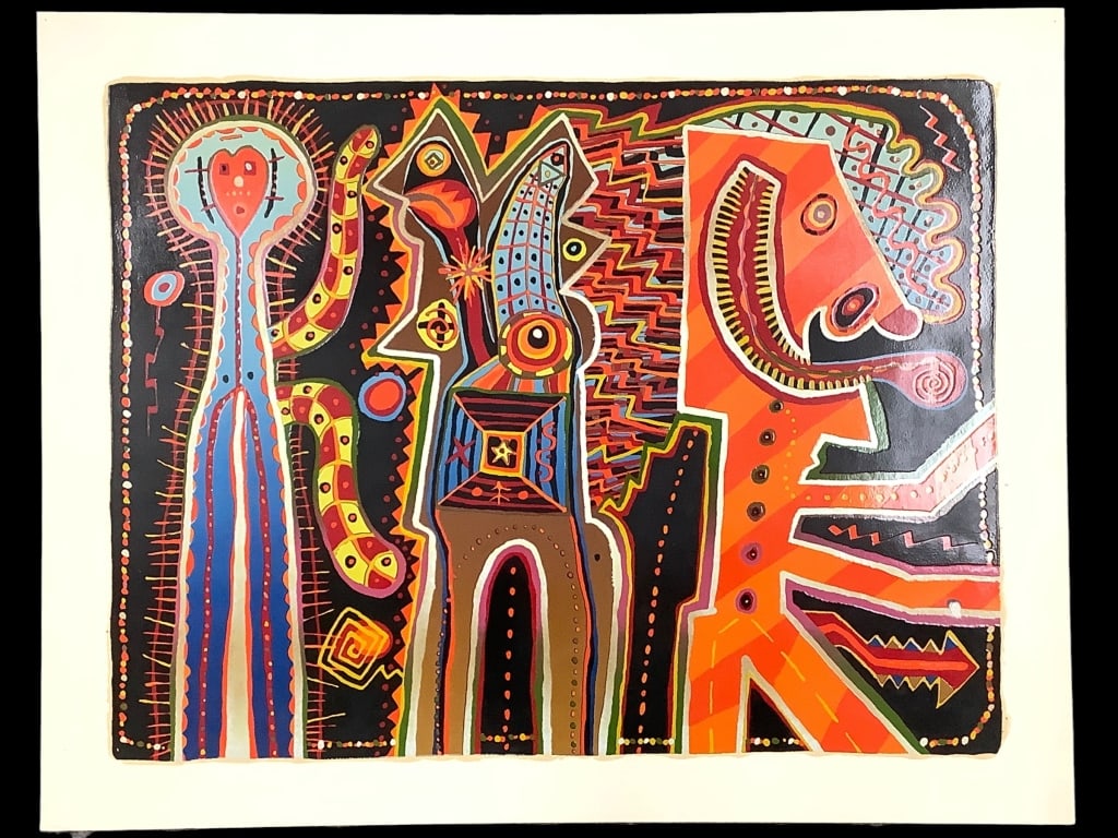 Mark Bulwinkle Enamel Silkscreen Untitled (1 of 3)