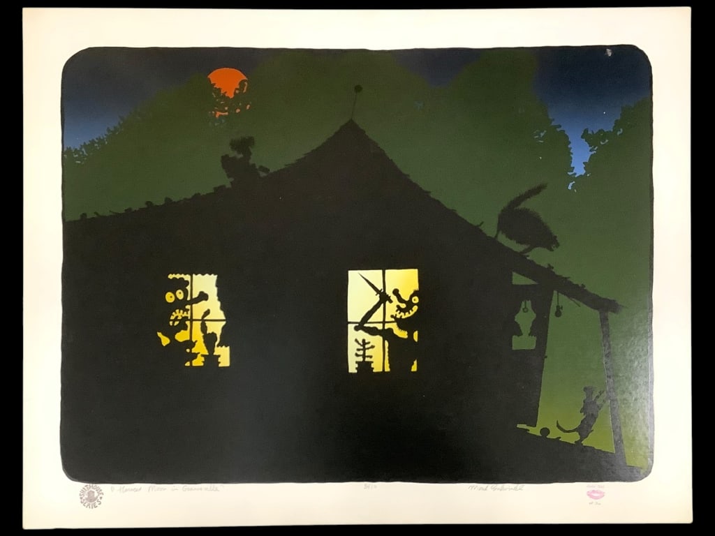 Mark Bulwinkle Silkscreen Harvest Moon Guernsville (1 of 6)
