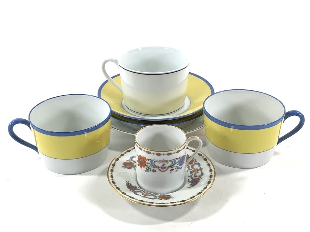 Limoges Coffee Cups w Saucers Giverny + (1 of 18)