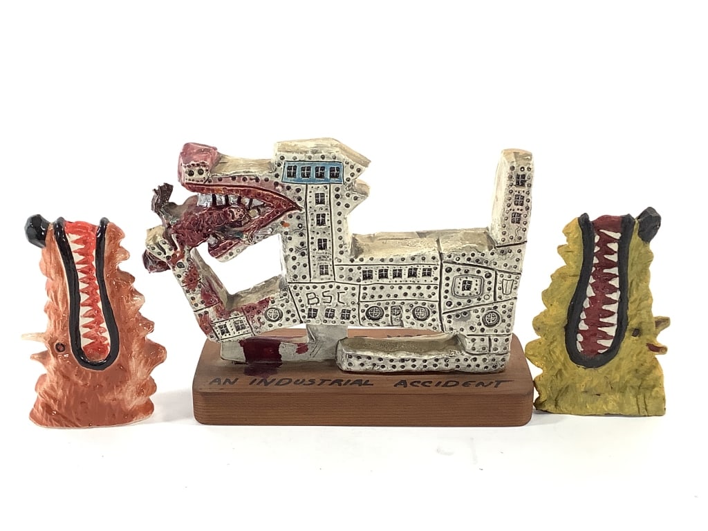 Bulwinkle Ceramic & Rubber Sculpture 3 Pcs (1 of 9)