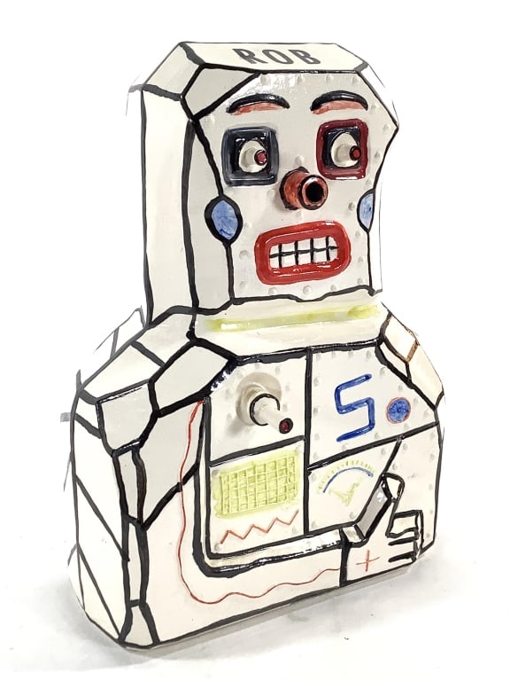 Bulwinkle Ceramic Sculpture Robot Rob (1 of 7)