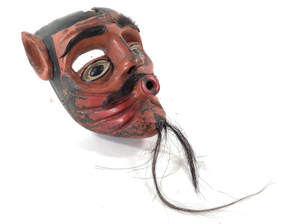Devil Dance Mask w Hair (1 of 10)