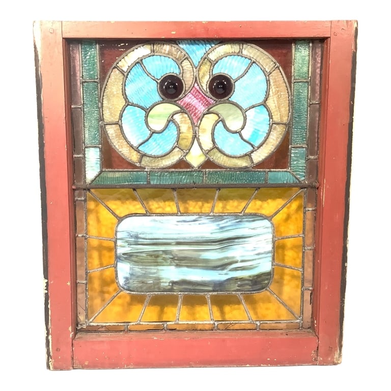 Stained Glass Window: 28" x 24 1/2". Provenance: Collection of William and Diane Itter.