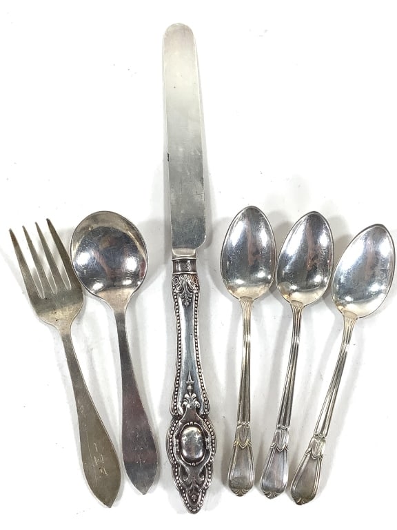 97gr Sterling Silver 5 Pcs Child Size Utensils (1 of 14)