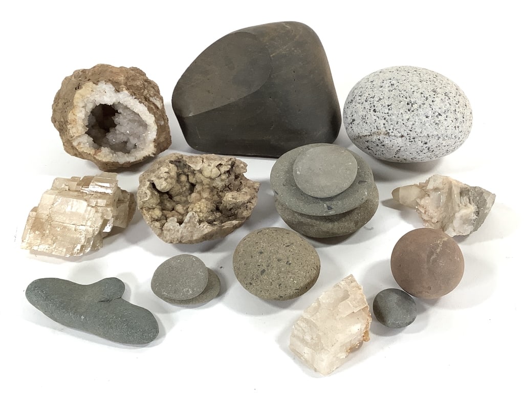 Stones & Quartz Natural Elements: Largest piece is 6". Provenance: Collection of William and Diane Itter.