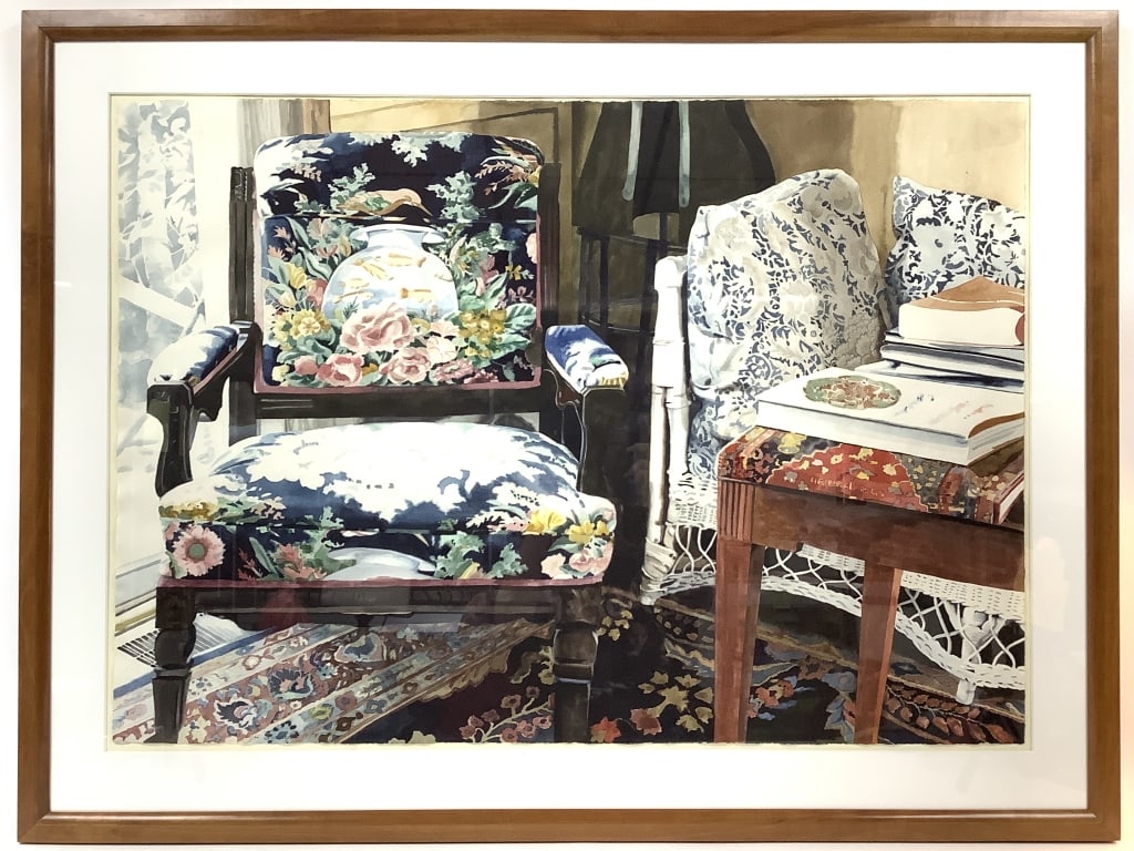 Carolyn Brady Watercolor Interior 1979 (1 of 5)