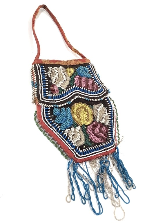 Intricate Hand Beaded Bag w/ Floral Motif (1 of 9)