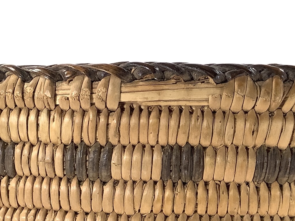 Apache Tall Coiled Basket w/ Geometric Designs - 4