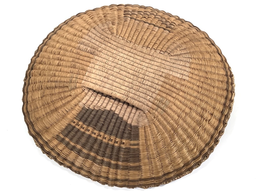 Polychrome Coiled Basket Tray - 5