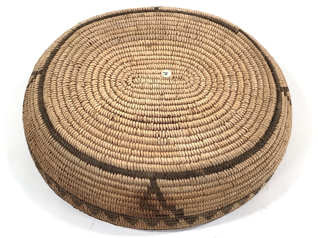 Apache Geometrical Coiled Shallow Basket - 4