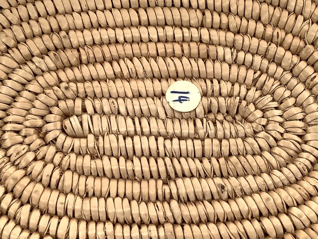 Apache Geometrical Coiled Shallow Basket - 5