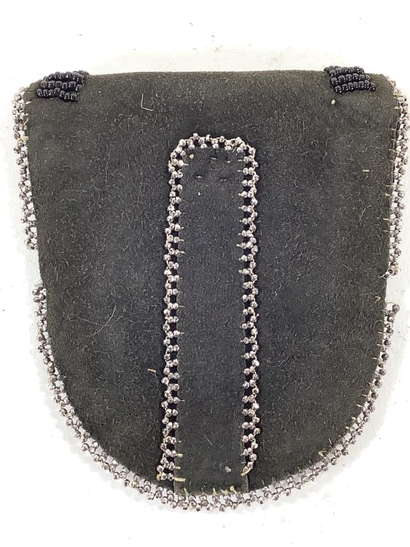 Native American Beaded Double-Flap Pouch - 7