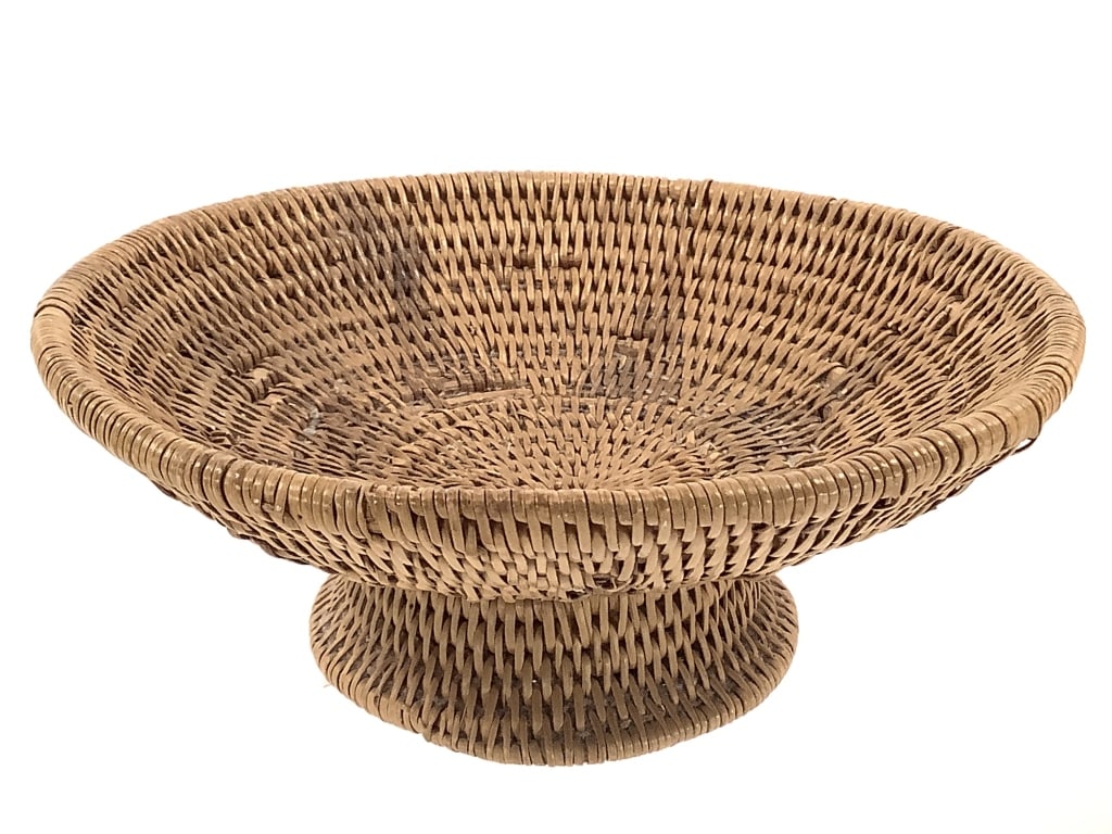 Coiled Footed Basket w/ Geometric Pattern (1 of 5)