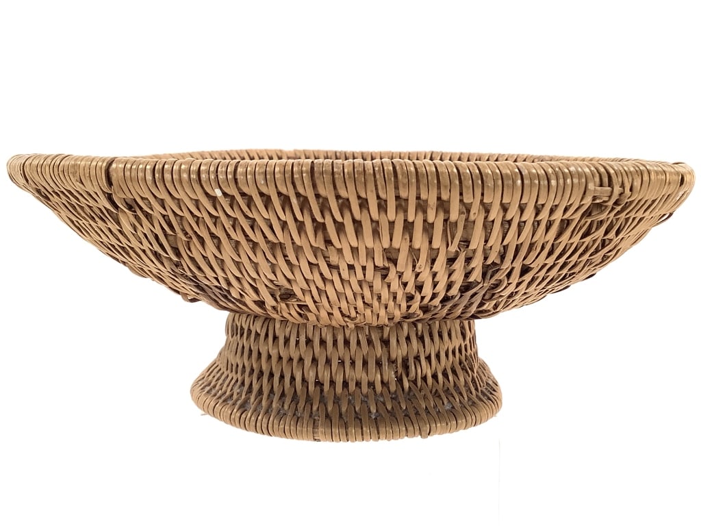 Coiled Footed Basket w/ Geometric Pattern - 2