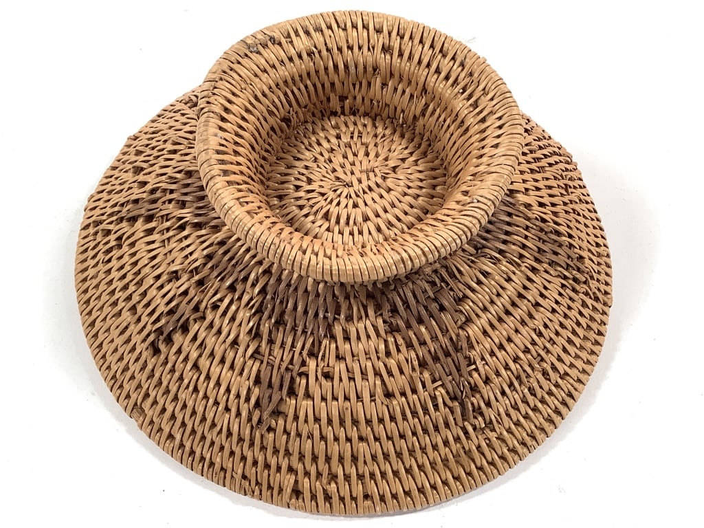 Coiled Footed Basket w/ Geometric Pattern - 4