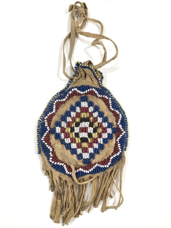 Beaded Hide Medicine Bag - 2