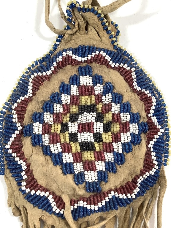 Beaded Hide Medicine Bag - 3