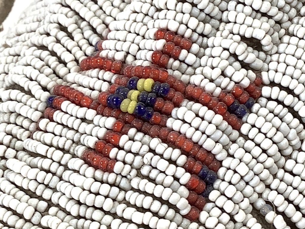 Fully Beaded Polychrome Hide Moccasins - 3