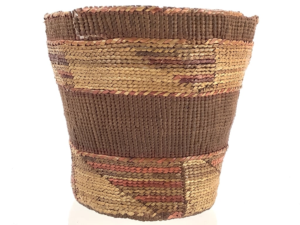 Finely Twined Polychrome Basket - 2
