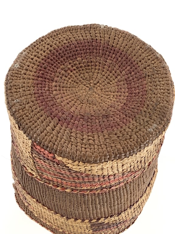 Finely Twined Polychrome Basket - 5