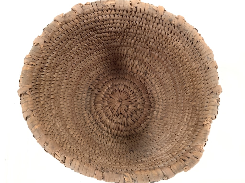 Polychrome Coiled Basket w/ Triangle Motifs - 3