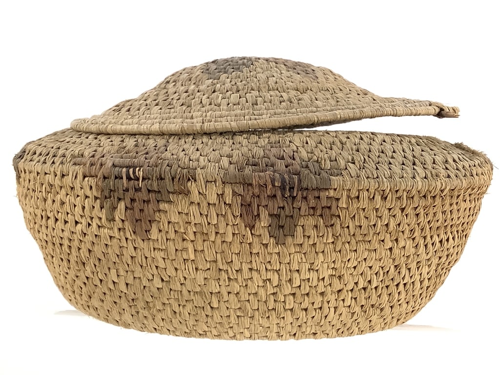 Coiled Storage Basket w/ Attached Lid - 2