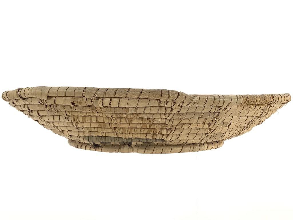 Polychrome Coiled Grass Basket Tray - 2