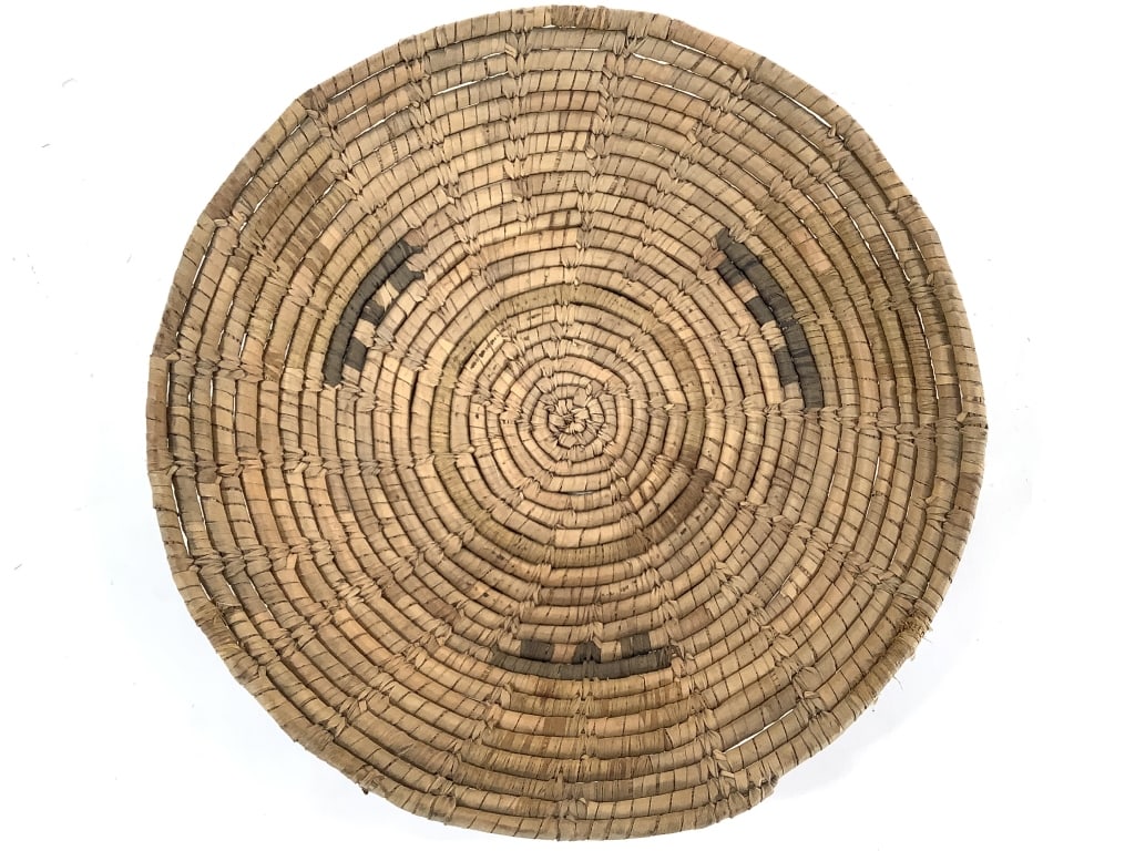 Polychrome Coiled Grass Basket Tray - 3