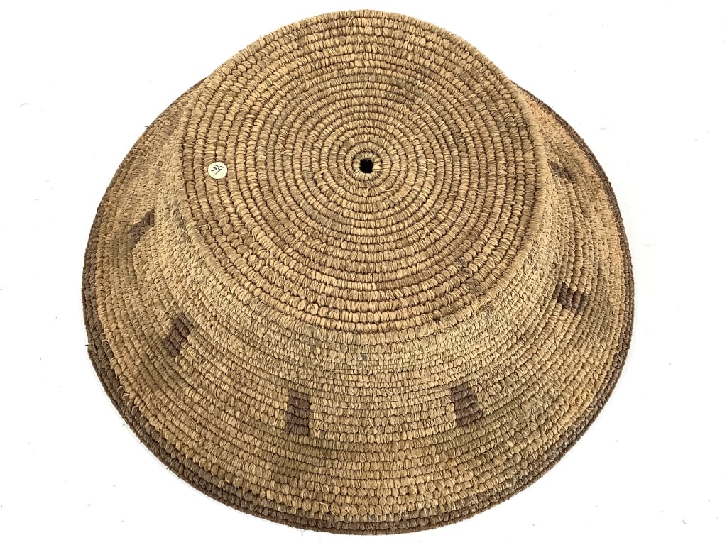 Coiled Basket Bowl w/ Rectangle Pattern - 4