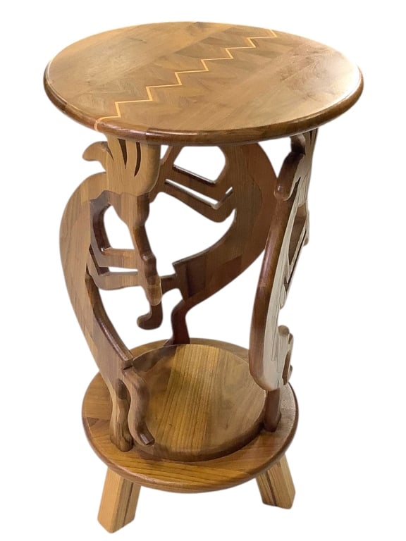 Kokopelli Table Custom Inlaid Wood (1 of 6)