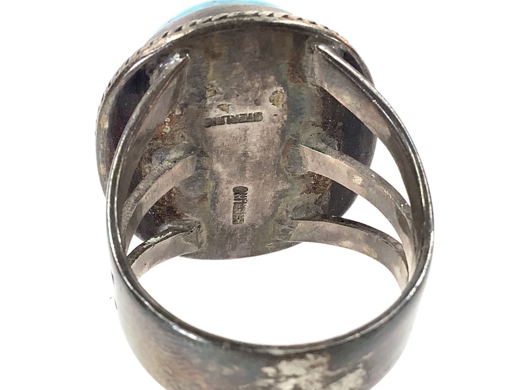 Sterling Turquoise Ring 17.7g TW - 4