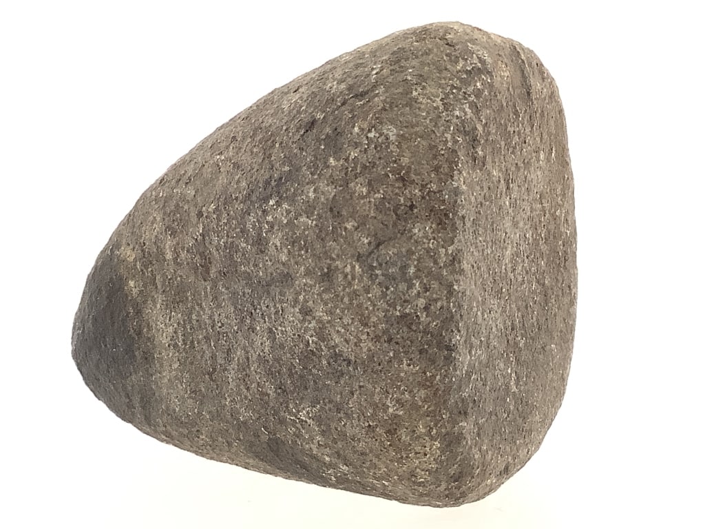 Primitive Nutting Stone / Pestle: 3 1/2"H x 3"W. Exact origins unknown.