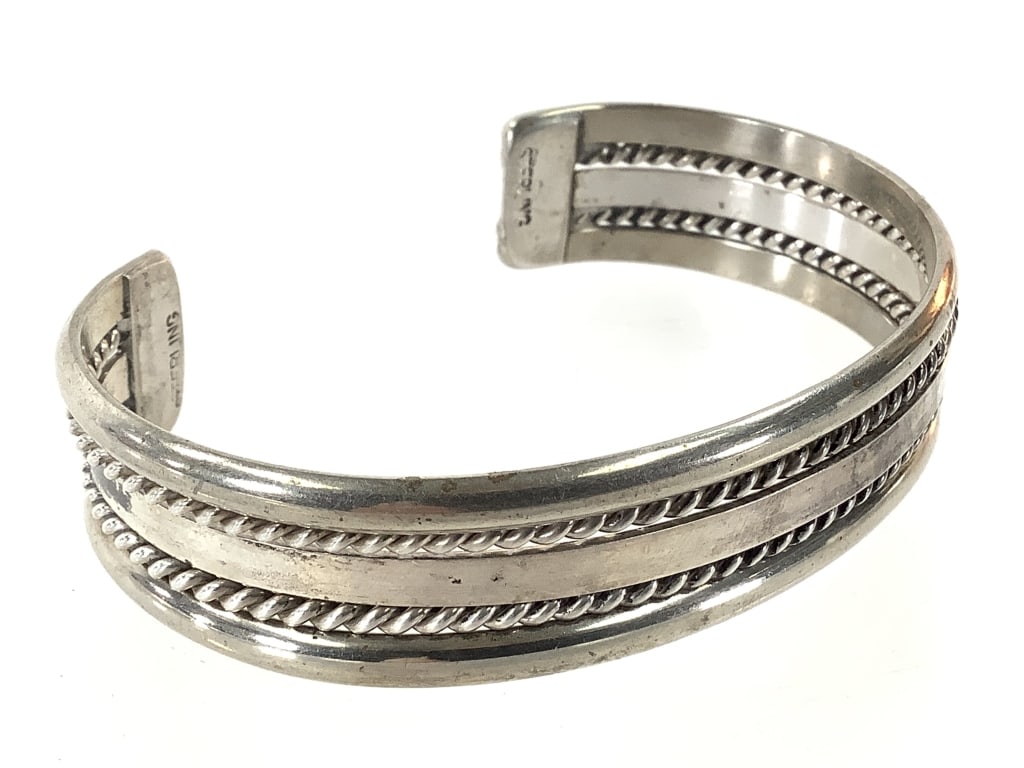 Sterling 5 Band Cuff 44.6g TW (1 of 6)