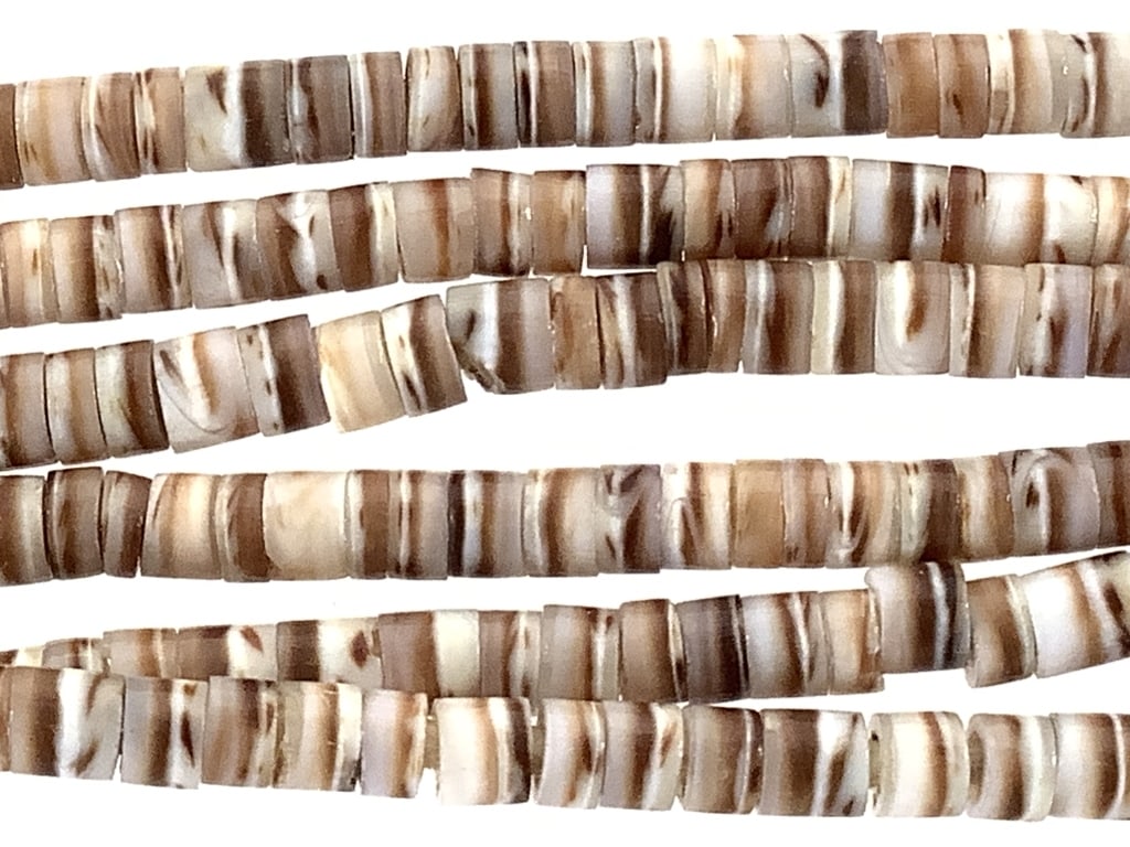 2 Stone & Shell Bead Strand Necklaces - 4