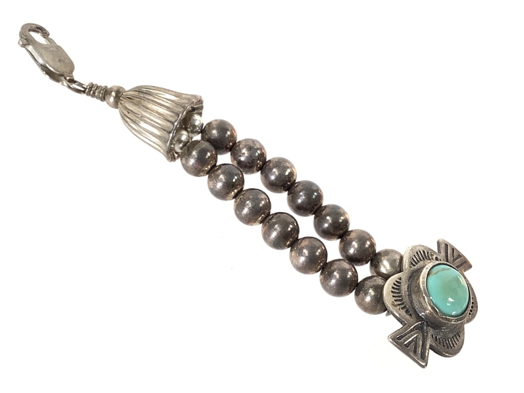 Sterling Turquoise Watchband Fob 9.6g TW: 3 1/2" L.