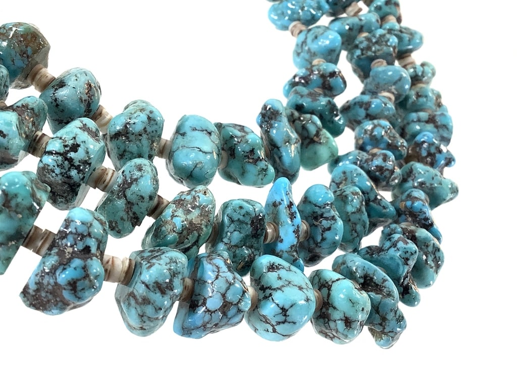 Turquoise Chunk & Spiny Oyster Bead Necklace (1 of 5)