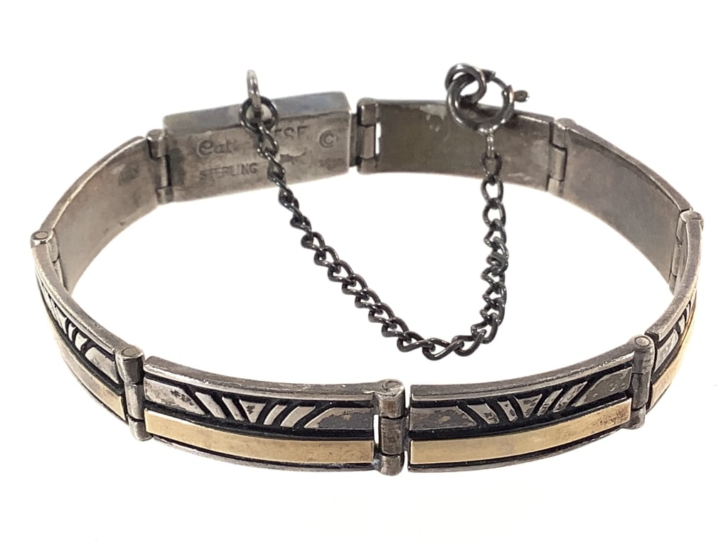 Artist Stamped Sterling Bracelet 20.6g TW: 6 1/2" L