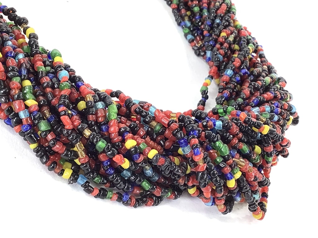 Multistrand Seed Bead Necklace 24" Lj: Please see photos for details.