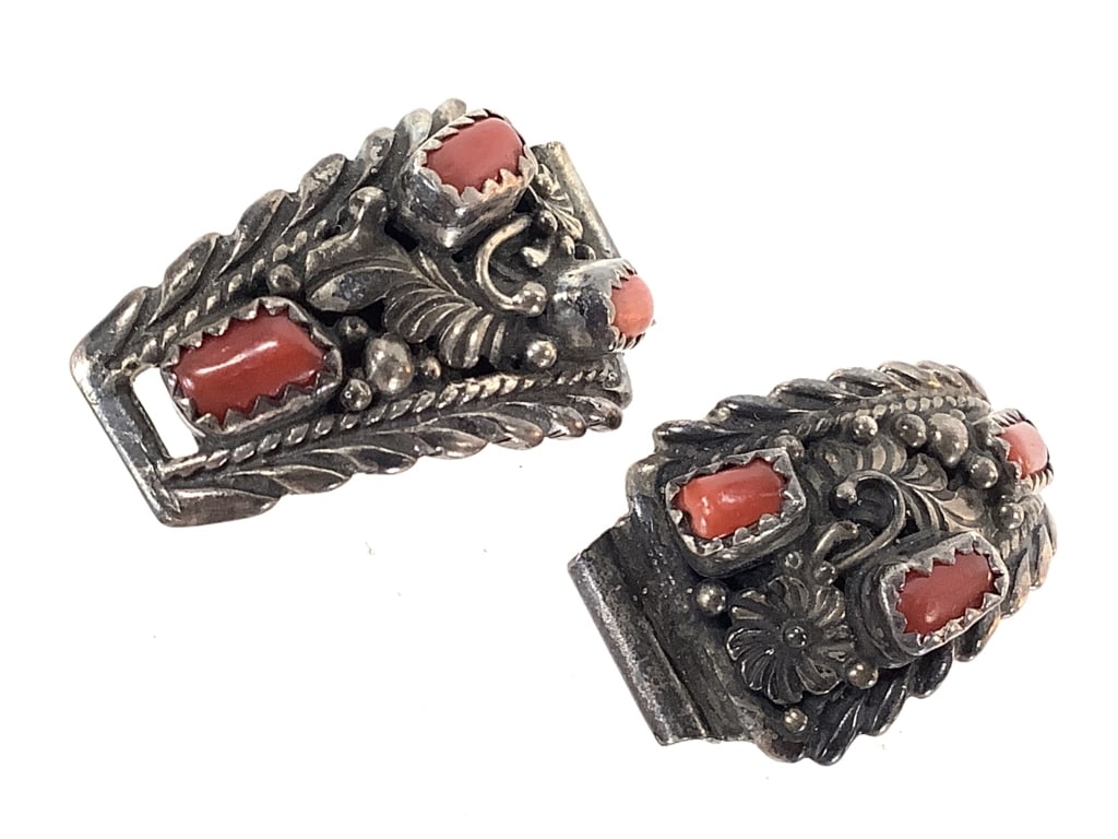 Sterling Coral Watch Tips 10.4g TW: 1" L