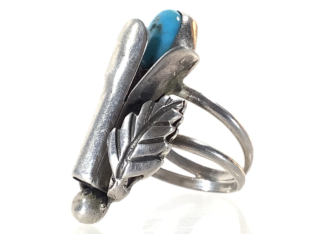 Sterling & Turquoise Ring 8.7g TW (1 of 7)