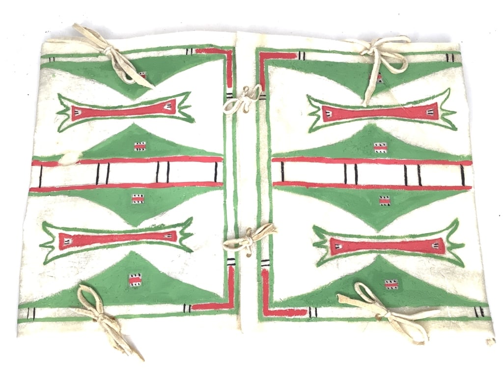 Native American Parfleche Rawhide Envelope: 15 1/2" x 10 3/4", by artist Kassie Bourland.