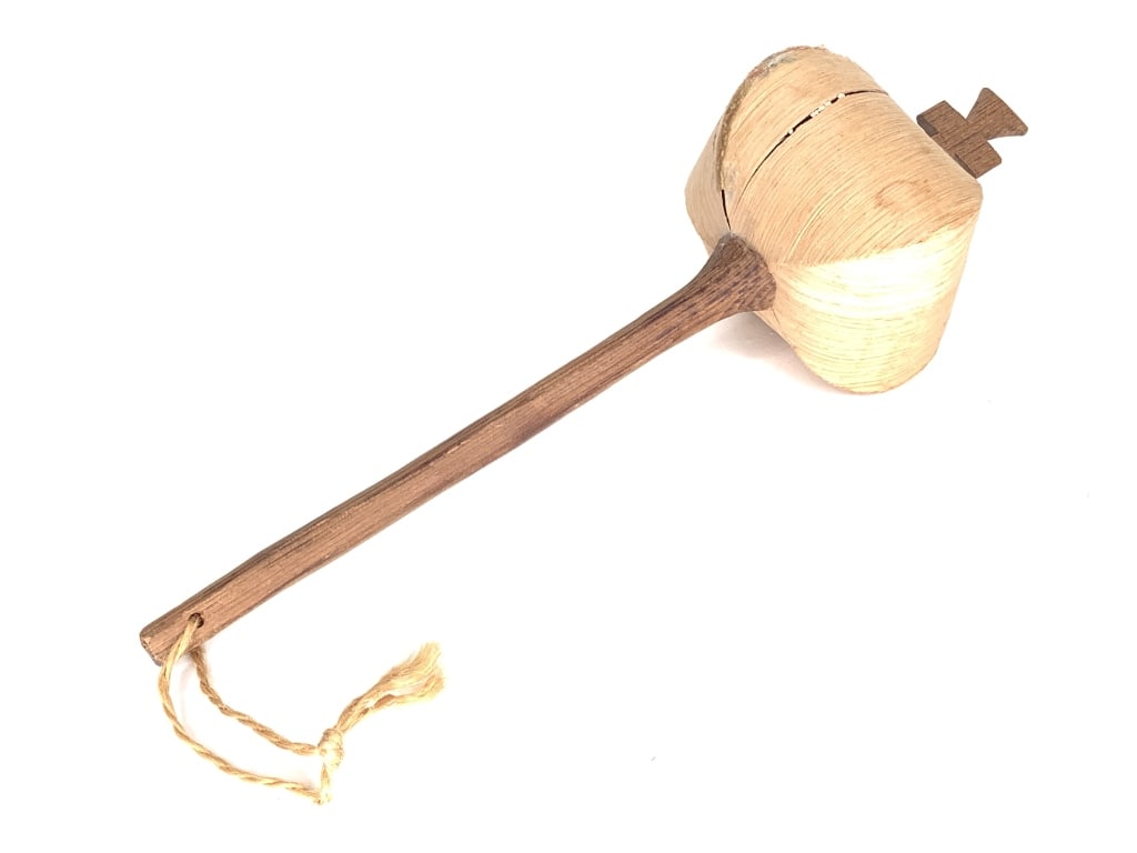 Yaqui Easter Ceremonial Rattle: 10" long.