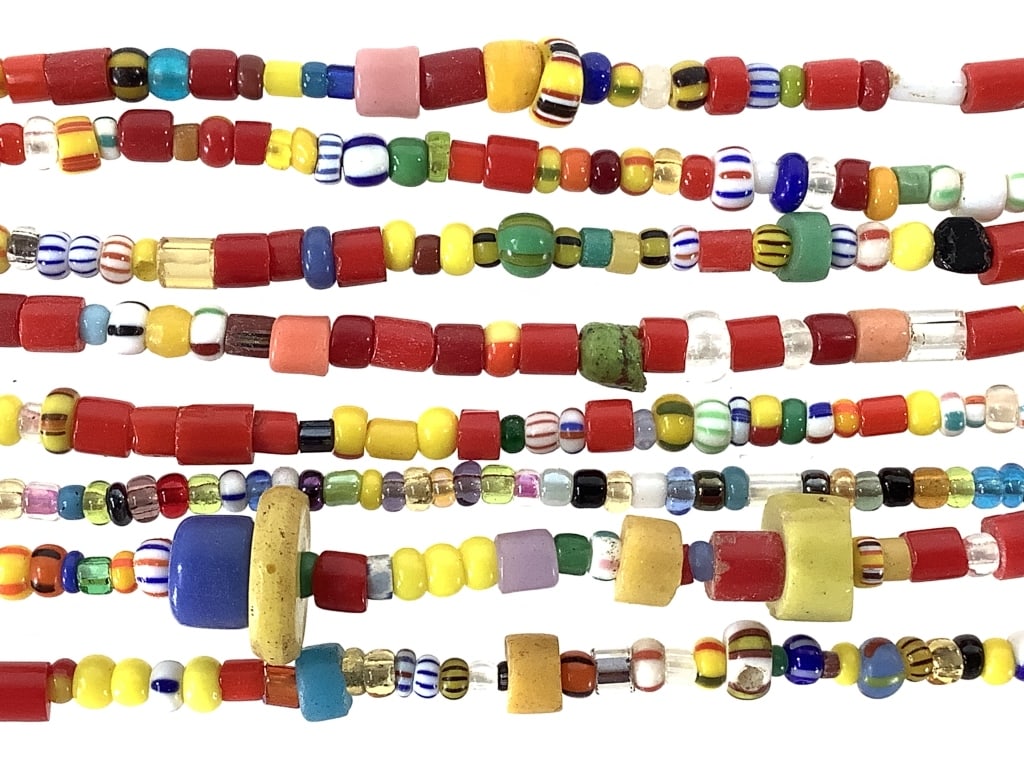 8 Seed Bead Necklaces: Up to 38" L