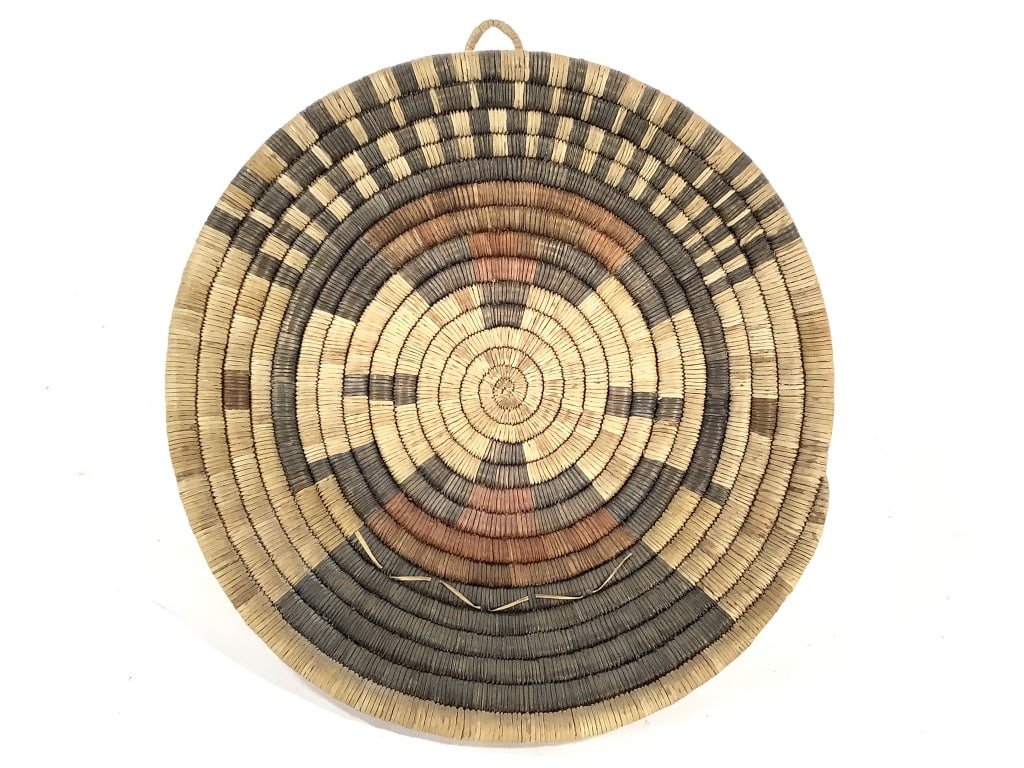 Wall Hanging Polychrome Coiled Basket Tray (1 of 3)