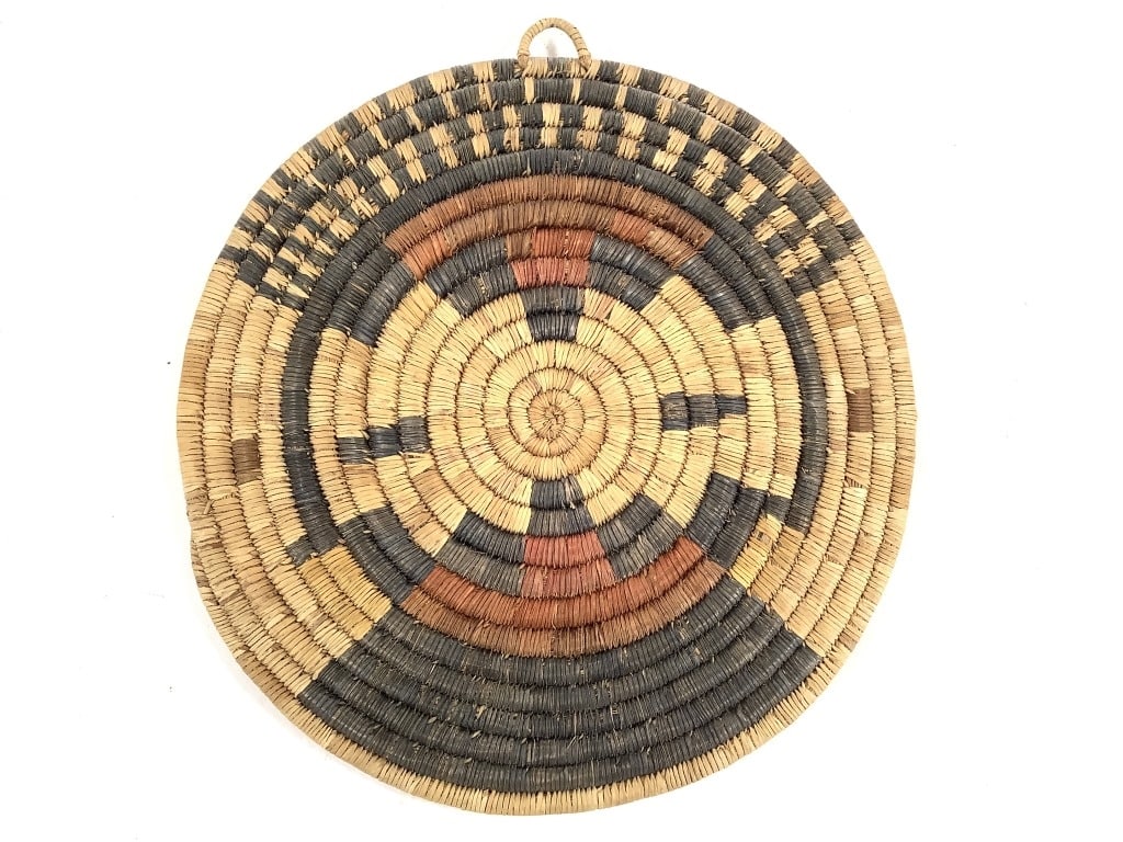 Wall Hanging Polychrome Coiled Basket Tray - 3