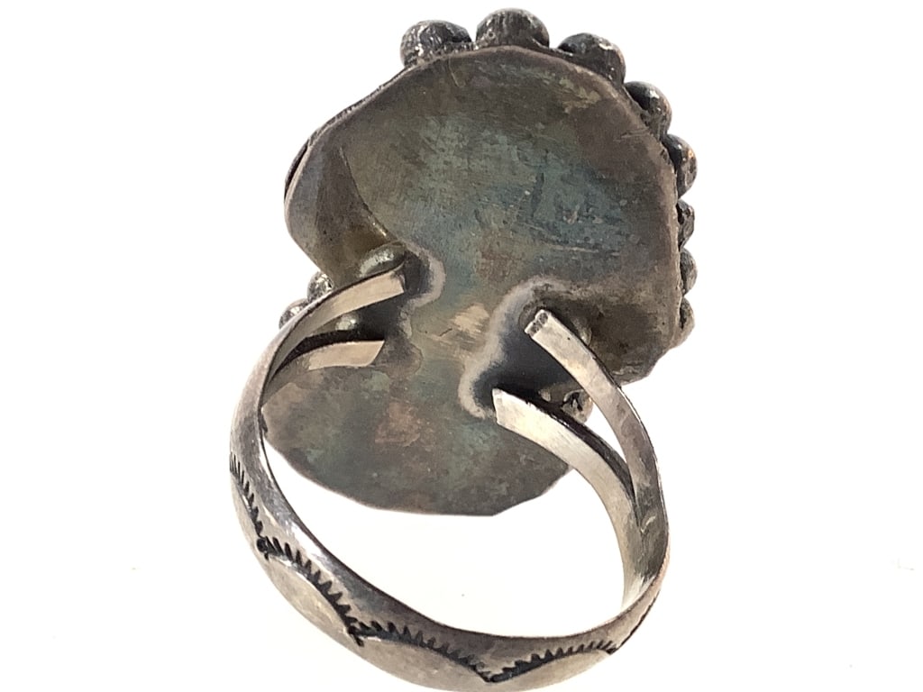 Unmarked Turquoise Ring 9.1g TW - 4